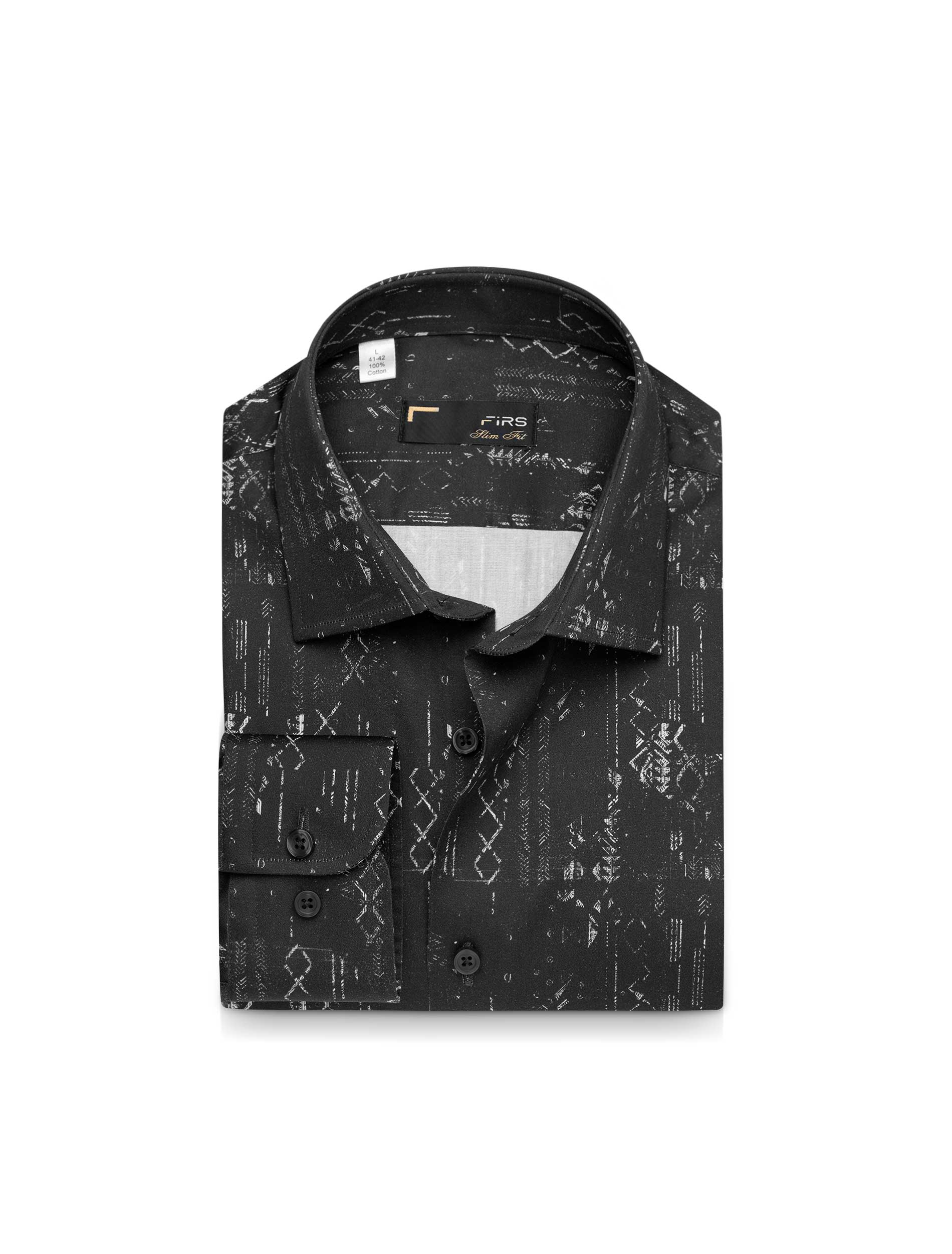 پیراهن آستین بلند طرح دار