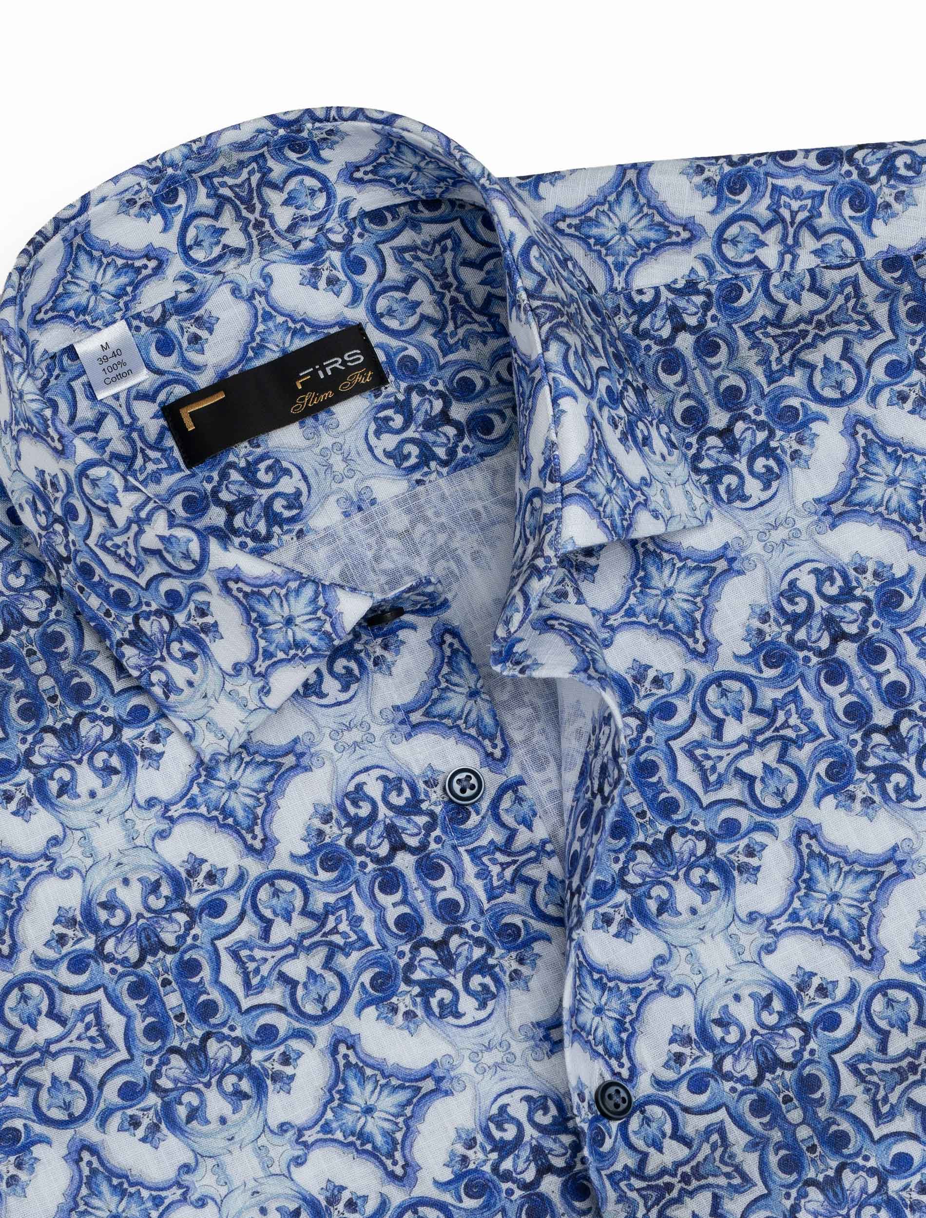 پیراهن آستین بلند طرح دار