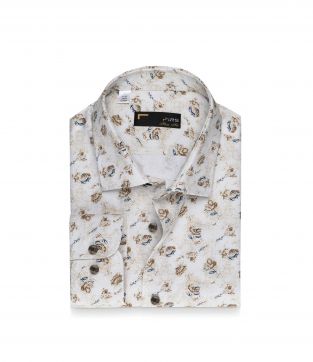 پیراهن آستین بلند طرح دار