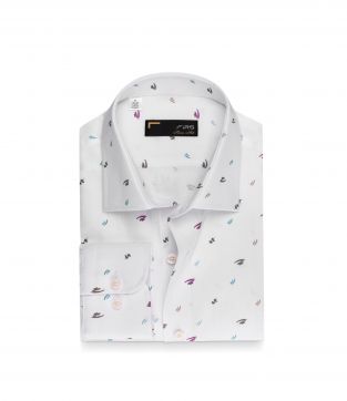 پیراهن آستین بلند طرح دار