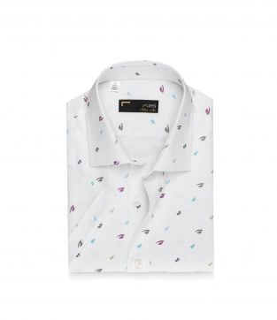 پیراهن آستین کوتاه طرح دار