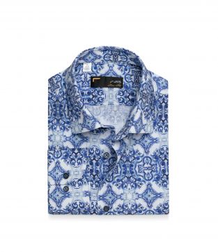 پیراهن آستین بلند طرح دار